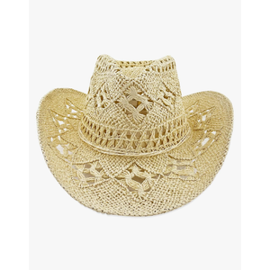 Women Straw Cowboy Hats, Sparkly Western Cowgirl Hat for Holiday, Foldable Vacation Beach Sun Hat with Wide Brim for Summer