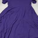 LALAGEN Womens Plus Size Lace Cold Shoulder Casual Long Plain Evening Party Maxi Dress, Purple, X-Large