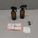 LiBa Amber Glass Spray Bottles 2 Pack, 16 oz Refillable Empty Spray Bottle for Cleaning, Essential Oils, Hair, Plants, Adjustable Nozzle for Squirt and Mist, Bleach/ Vinegar/ Rubbing Alcohol Safe