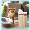 Teenyyou 2 Pcs Cat Litter Storage Container with Airtight Lid and Handle Cat Litter Storage Bin with Spout Sealable Heavy Duty Bucket