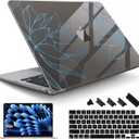 May Chen for MacBook Air 13.6 inch Case A3240 A3113 A2681 M4 M3 M2 Chip, 2025 2024 2023 2022 Release, Ultra-Thin Plastic Hard Shell Case for MacBook Air 13.6" with Retina Display, Botanical line