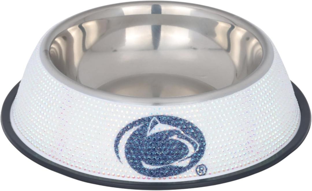 The Memory Company | Licensed NCAA Bling Team Logo Stainless Pet Bowl
