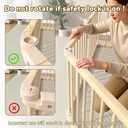 Baby Playpen, Foldable Wooden Playpen for Babies and Toddlers | Adjustable Multi-Shape Play Yard with Gate, 8 Panels Baby Fence, Indoor Play Area, Child Activity Center