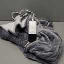 Heated Wearable Shawl 33x59 Inch, 6 Heating Levels & 5 Timer Settings, Soft Sherpa to Fleece, UL Certified with Auto Shut Off, Machine Washable Gift for Christmas Home Office (Gray)