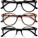 GIBLOGO Reading Glasses for Women and for Men, Blue Light Blocking Readers, Bluelight Eyeglasses, 3 Pack