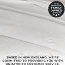 Great Bay Home 100% Cotton Blanket for Full/Queen Size Bed | Lightweight and Breathable Waffle Weave Blankets for Summer & Spring | Versatile, Layering White Bed Blanket, White, 90x90 inches