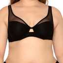 Smart & Sexy Women's Mesh Plunge Bra (Black), Size 36D
