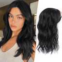 PANEWAY Hair Topper 16InchToppers For Women with Thinning Hair 6.5x6.5 Ladies Wiglets for Women Daily Use- 1B