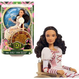 Mattel Universal Wicked Nessarose Fashion Doll & Accessories, Including Wheelchair, with Brown Curly Hair, Poseable & Removable Ballroom Look
