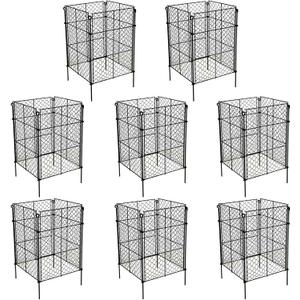 8 Pack Plant Protectors from Animals, 32Pcs DIY Plant Cages 12.6"x12.6"x16", Chicken Wire Garden Animal Barrier, Keep Rabbits & Chipmunks Out for Vegetables, Shrubs & New Plants