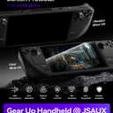JSAUX 2-Pack Obsidian AR Screen Protector for Steam Deck, Anti-Reflection & Ultra Clear 10H Hardness Easy to Install with Guide Frame Scratch Resistant Tempered Glass for Steam Deck LCD & OLED