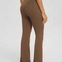 ODODOS Cloud Feeling Split-Hem Flared Pants for Women High Waisted Lounge Bootcut Yoga Pants - 31" Inseam, Brunette, Small 