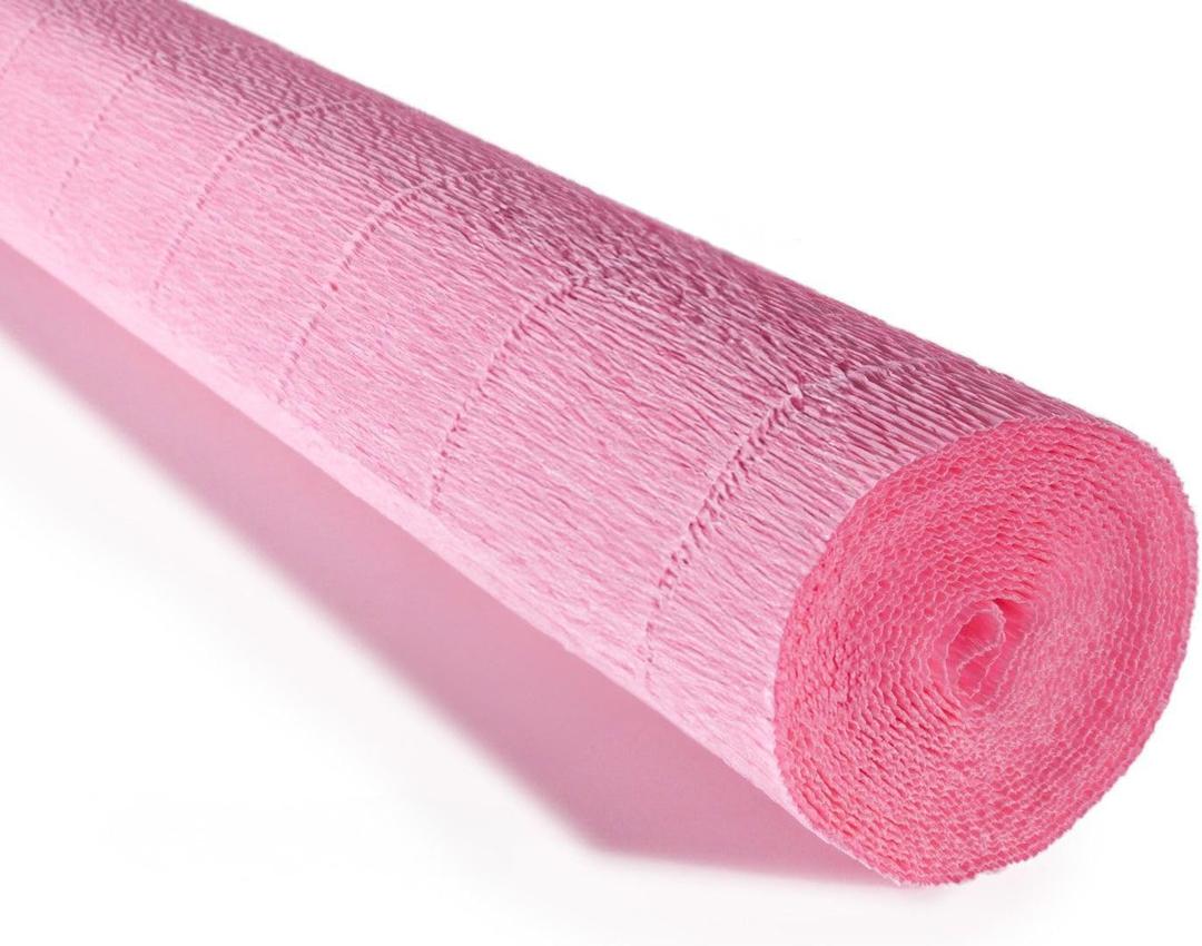 Cartotecnica Rossi 140g 17 Inch Wide 8.2ft Long Italian Crepe Paper Rollfor Wedding Ceremony Various Large Festivals Decoration (Pink)