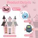 Halloween Ghost Bulletin Board Set Classroom Decorations Boho BOO Ghost DIY Photos Paper Cutouts Halloween Spider Bat Cutting for School Holiday Back to School Teacher Nursery Classroom Wall Decor