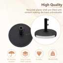 C-Hopetree 31 lb Patio Umbrella Base, Heavy Duty Stand for Outdoor Patio Market Table Umbrella, Black