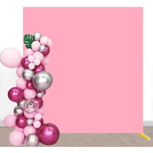 6.6 x 6.6 FT Square Backdrop Cover Pink Rectangle Arch Cover Fitted Wedding Spandex Backdrop Covers for Baby Shower Bridal Shower Birthday Party Gender Reveal Decoration