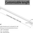 4FT White Industrial Iron Hand Railing, Wall Support Handle for Indoor Stairs & Outdoor Decks, Non-Slip & Rust-Resistant