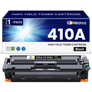 410A CF410A Black Toner Cartridge Replacement for HP 410A CF410A 410X CF410X Works with Color Pro M452 Series; Color Pro MFP M377, M477 Series 1 Pack