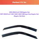 KPY Rain Guards Fit for 2015-2026 Ford F150 Regular Cab, Out-Channel Window Visors Vent Wind Deflectors 2PC, Truck Accessories for 2017-2026 Ford F250 F350 F450 F550 Super Duty (Single Cab Only)