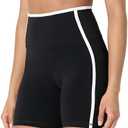 Amazon Essentials Women's Active FormFlex Buttery Soft High Waist 6" Biker Shorts with Contrast Trim, XL