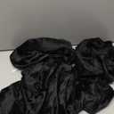 Smiry Velvet Seat Covers for Dining Room Chair Set of 4, Stretch Fit Removable Washable Chair Seat Cushion Protector Slipcovers with Ties, Black