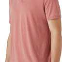 Lucky Brand Men's Venice Burnout Notch Neck Tee Shirt, Cowhide, Large