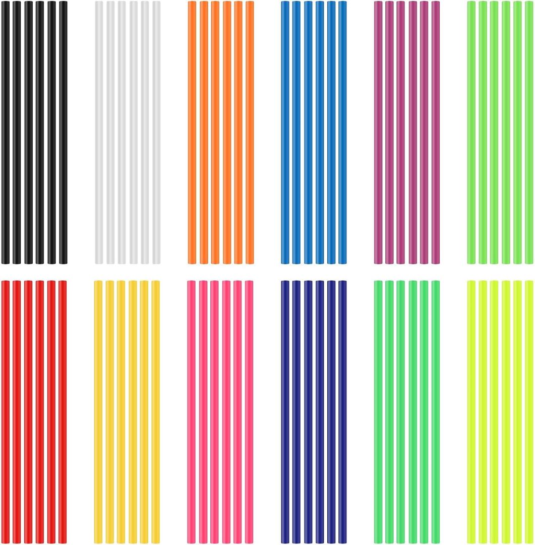 72pcs Bike Spoke Decorations, Mixed Colors Spoke Leather Spoke Cover Decorative Wrap Cover for Motorcycle Bicycle Wheelchair