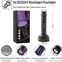 GLOSSDAY UV Flashlight Black Light, 100 LED Black Light Flashlight for Dog/Cat Pet Detector, Scorpions Finder