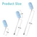 60 Count Heavy Duty Duster Refills with Two 3 ft Extendable Handle Starter Kit, Compatible with Swiffer Disposable Microfiber Feather Dusters for Cleaning Home