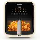 Fullwill Air Fryer with Visible Window, 7.5QT,12-in-1 Multi-Function Air Fry,Roast,Bake, Dehydrate, Fries,Nonstick and Dishwasher-Safe Basket,Family&friends Party,1700W,Creamy White
