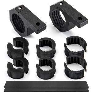 WSays ATV UTV Light Bar Mounts 1"/ 1.5"/ 1.75"/ 2" Clamp Mount Horizontal Bar Round Tube Mount Brackets Kit for Bull Bar/Roof Racks/Roll Cage Holder Compatible with Polaris RZR Maverick X3 Pioneer