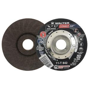 Walter Zip Spin-On High Performance Cutoff Wheel, Type 27, Threaded Hole, Aluminum Oxide, 4-1/2" Diameter, 3/64" Thick, 5/8"-11 Arbor, Grit A-60-ZIP (Pack of 25)