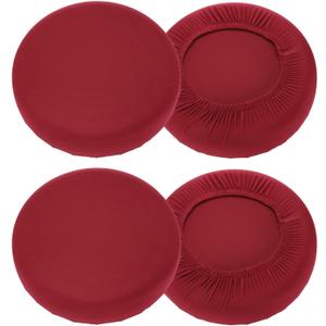 uxcell 4 Pack Stool Covers Round, 16-20 Inch Bar Stool Covers Washable Dustproof Slipcover Seat Cushion with Elastic for Bar Kitchen Living Room Decor, Red