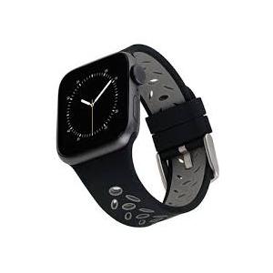 WITHit Black and Grey Silicone Sport Band designed for Apple Watch® 42mm (Series 10) & 38/40/41mm