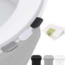 Toilet Seat Lifter Tab Toilet Lid Lifter, Toilet Seat Handle Lift Toilet Cover Lifter, Avoid Touching Toilet Cover Handle Bathroom Accessories For Home, Office, Hotel (White/Black)