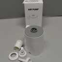 Mini Air Pump for Inflatables Portable, Electric Type-C Rechargeable Quickly Inflate Deflate for Pool Floats Air Mattress Swimming Ring Vacuum Storage Bags (White)