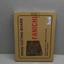 Wooden Butcher Block End Grain Cutting Board - 17x13x1.5in Reversible Multipurpose Chopping Board with Juice Groove, Cracker Holder & Inner Handles