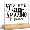 Motivational Gift for Women Men Mentor, Mental Health Awareness, Self Love Gifts, Positive Affirmation Sign Acrylic Desk Sign Decor