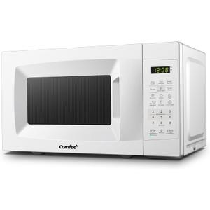 COMFEE' Countertop Microwave Oven, 0.7 Cu.Ft, 700W,Pearl White, ECO Mode, Classic White