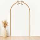 Novabright Unfinished Bow Decorative Wooden Arch Trim Pre-Cut Wood Molding Cute DIY Moulding Trim Decorative Wainscoting Panel for Home Wall Cabinet Shelf Window Door, 63 x 36 Inch
