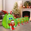 Kiddey Caterpillar Kids Play Tunnel & Tent Toddler Crawl Tunnel + Play Tent, Pop-Up Indoor/Outdoor Ball Pit Playset (Balls Not Included), Folds Flat for Storage