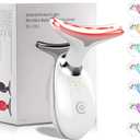 Device | 7-in-1 Red Light Therapy for Face and Neck - 7 Colors, Smart Vibration | Red Light Face Massager Tool - Effectively Remove Wrinkles, Lift Neck, Portable Skin Care Tool (White)