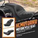 One-Piece Rider Passenger Seat Fit for Harley Softail Sport Glide FLSB Low Rider FXLR FXLRS FXLRST 2018-2024 Black Leather Cushion with Striped Stitching