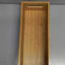 Toilet Tank Paper Basket for Back of Tank Top, Bamboo Bathroom Storage for Organizing (15 x 6 x 4 inch)