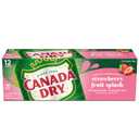 Canada Dry Fruit Splash Strawberry Ginger Ale Soda, 12 fl oz cans, 12 pack (EXP 01/08/27)