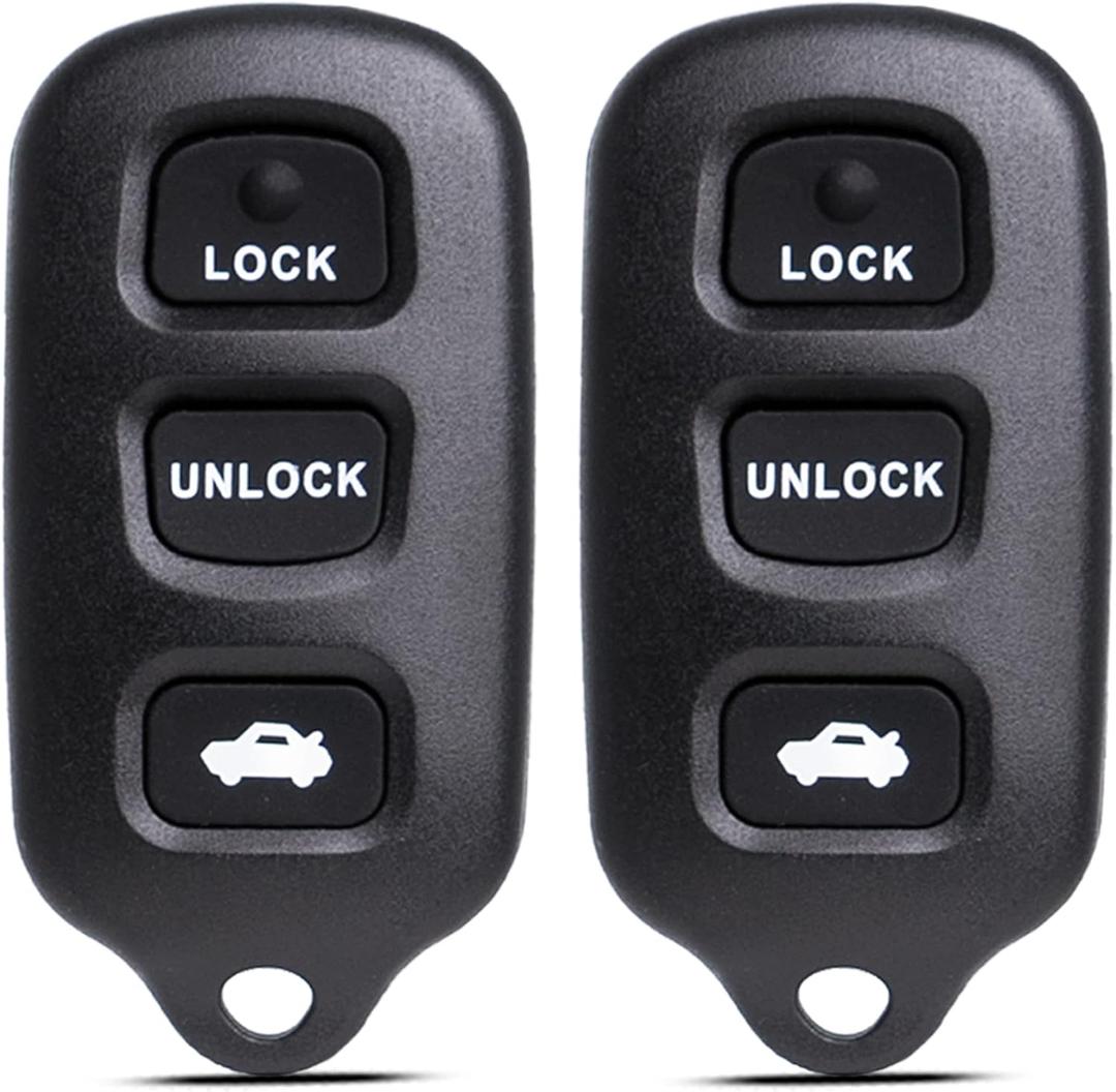 SUPALAND Key Fob Keyless Entry Fits for Toyota Camry 2002-2006 / Matrix Pontiac Vibe 2003-2008 / Sienna 1999-2003 /Solara 02-03 Remote Control Replacement GQ43VT14T 89742-AA030 4 Buttons