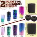 Alloytop Cup Turner Kit with Epoxy Resin kit for Beginner - Stainless Steel Turners Tumblers Machine Tool Art DIY Supplies Glitters Silicone Pads Brush Spinner Clear Foams Plastic Cups Wooden Sticks