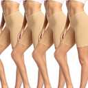 wirarpa Women's Cotton Boy Shorts Underwear Anti Chafing Soft Biker Short Plus Boy Shorts Panties 4 Pack, S