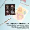 Grabie 42 Capped Glitter Gel Pen Set, 18 Iridescent&24 Essential Color Pens, Smooth Rollerball Tip, Metallic Sparkly Gel Pens for Coloring, Set of 42 Gel Pens Colored