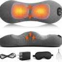 Smooth Back Massager with Heat, Spine Triple Fusion Lumbar Support Cushion